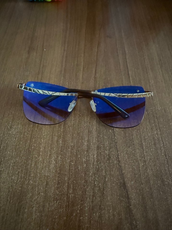 Bej Parlak Tokalı Vintage Kadın Gözlüğü - Görsel 2