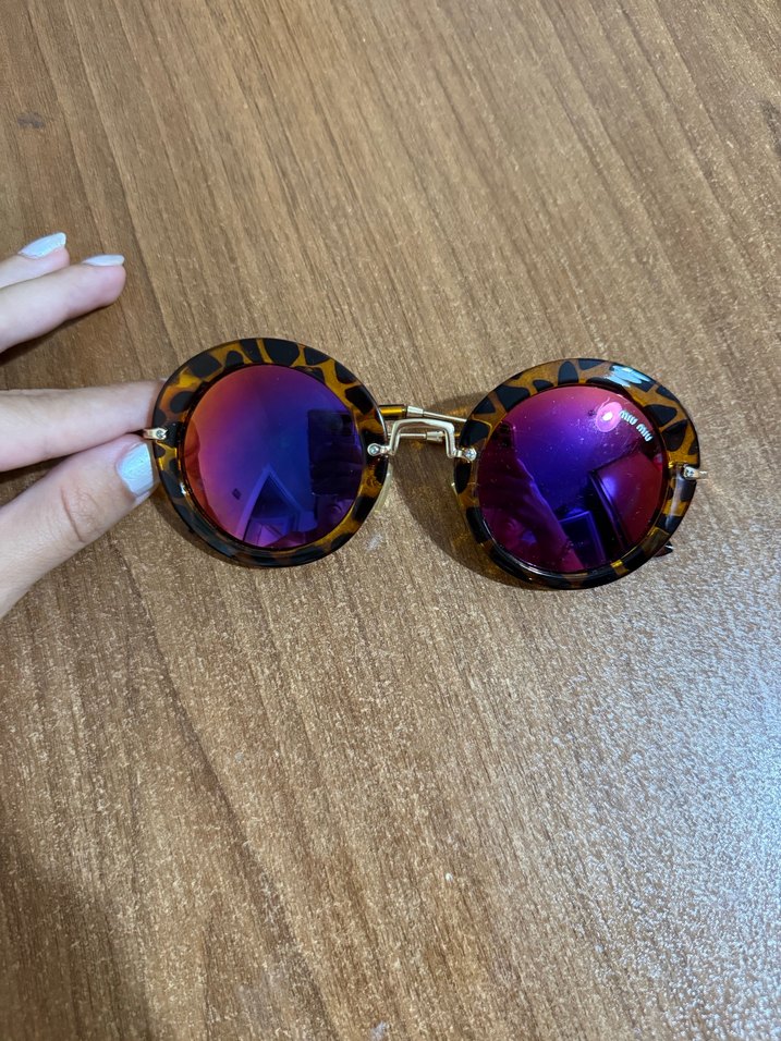 Renkli Payetli Yuvarlak Vintage Kadın Gözlüğü - Görsel 2