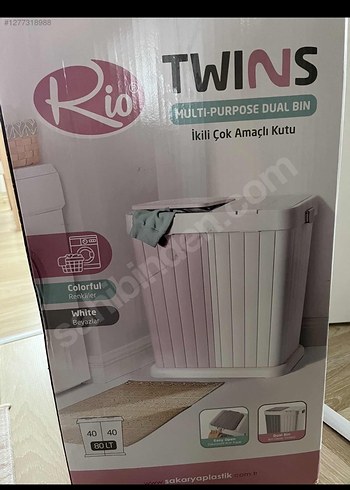 Gri-Beyaz kirli sepeti - Görsel 3