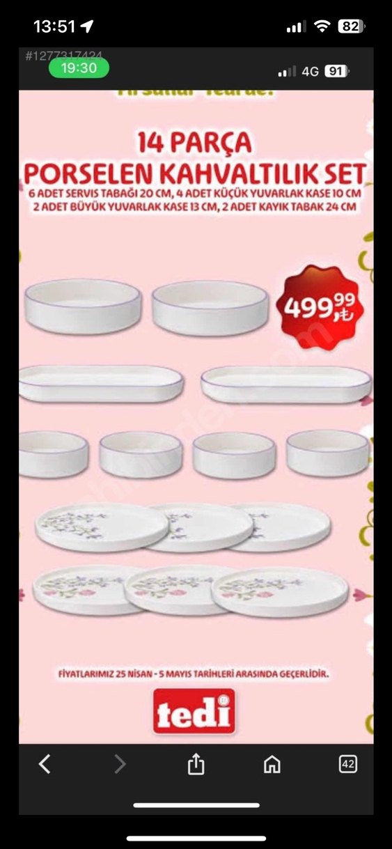 Kahvaltı tabak takımı - Görsel 4