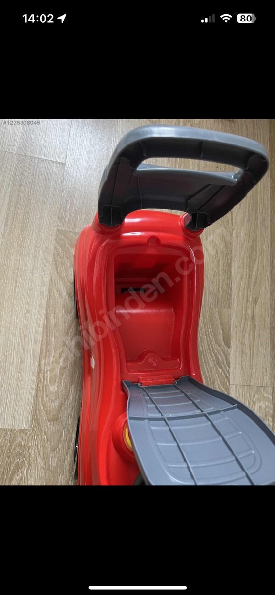 Kırmızı Çocuk Oyuncak Arabası - Görsel 2