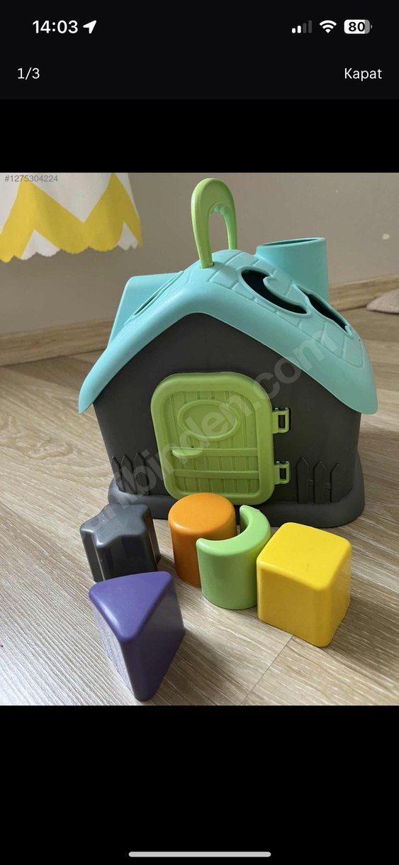 Çok Renkli Şekil Eşleştirme Oyuncak Evi - Görsel 2