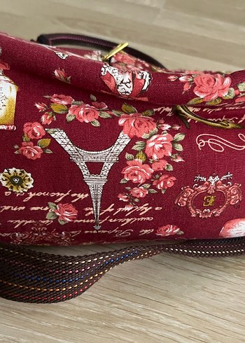 Bordo Renkli Bohem Kadın Çanta - Görsel 5