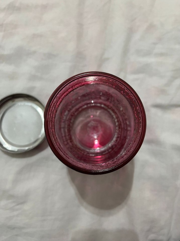 Simli Renkli Pembe Cam Vazo - Görsel 2