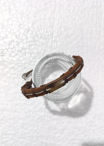 Bej Bohem Tarz Erkek Bileklik - Görsel 4