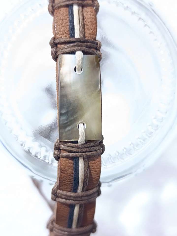 Bej Bohem Tarz Erkek Bileklik - Görsel 2