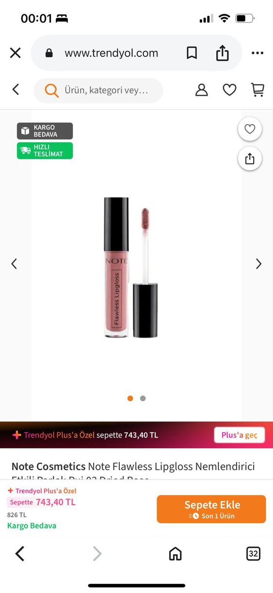 Note Flawless Dudak Parlatıcısı Bej - Görsel 2