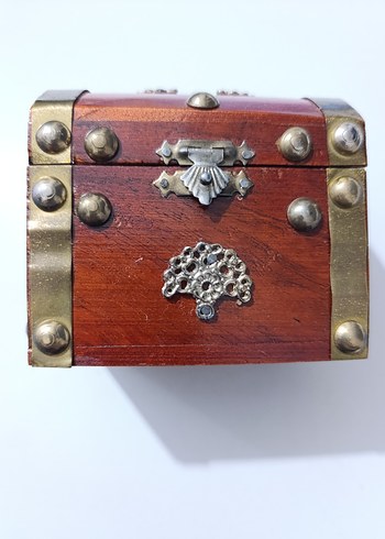 Otantik Dekoratif Ahşap Sandık Takı Kutusu - Görsel 2