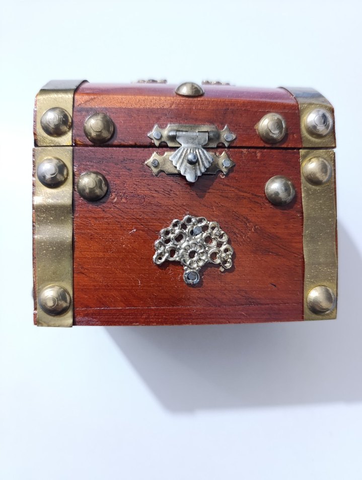 Otantik Dekoratif Ahşap Sandık Takı Kutusu - Görsel 2