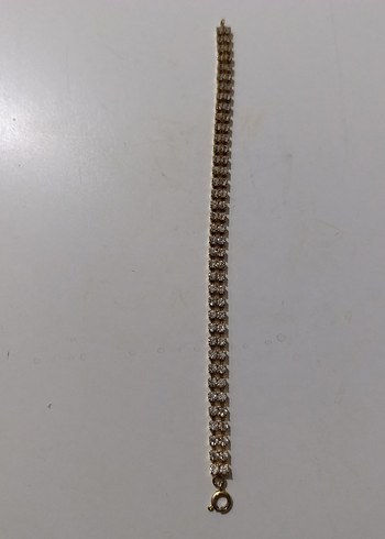 Zincir Detaylı Altın Renk Kadın Bileklik - Görsel 2