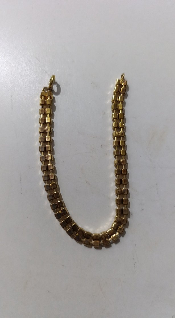 Zincir Detaylı Altın Renk Kadın Bileklik - Görsel 5