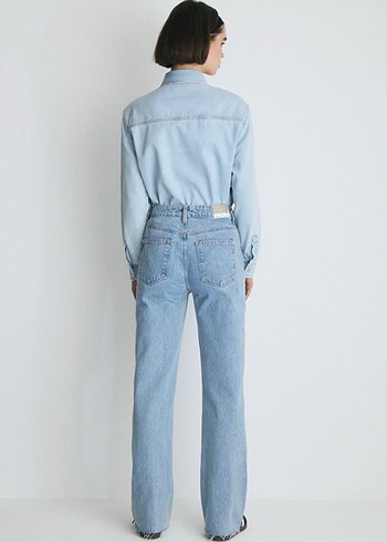 Mavi Victoria wide leg yüksek bel jean - Görsel 2