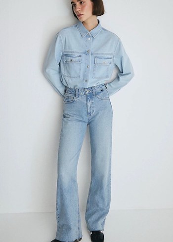 Mavi Victoria wide leg yüksek bel jean - Görsel 3