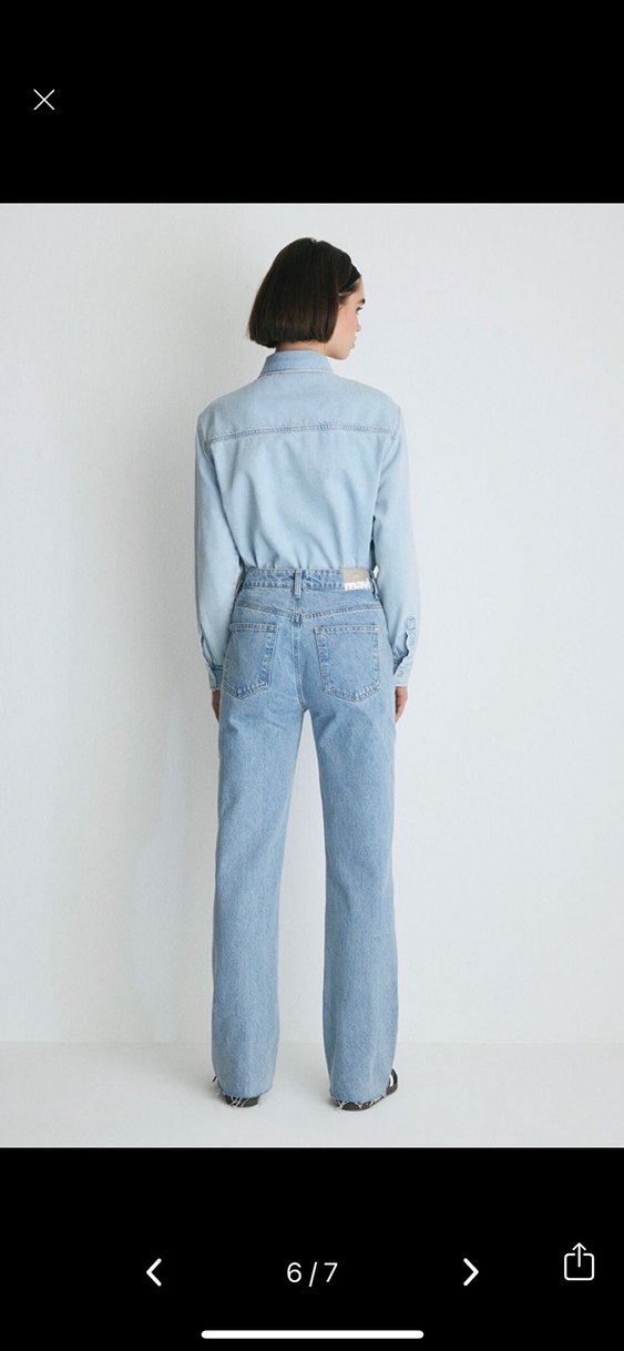 Mavi Victoria wide leg yüksek bel jean - Görsel 2