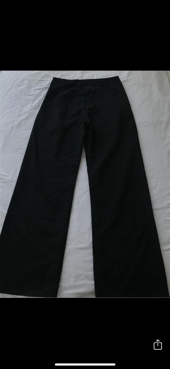 Siyah Kadın Kumaş Pantolon - Görsel 2