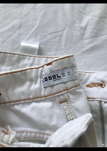 Defacto kargo beyaz pantolon - Görsel 3