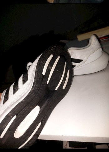 Beyaz Siyah Bağcıklı ünisex Spor Ayakkabı - Görsel 3