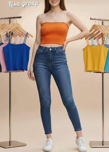 bayan askılı crop4 tanesi 100 TL standart kesim her bedene uygun - Görsel 2