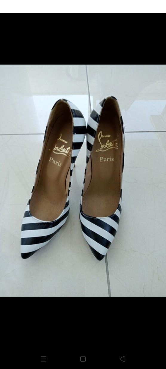 Zebra Desenli Beyaz Stiletto Kadın Ayakkabı - Görsel 3