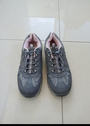 Yılan Desenli Gri Kadın Sneaker - Görsel 2