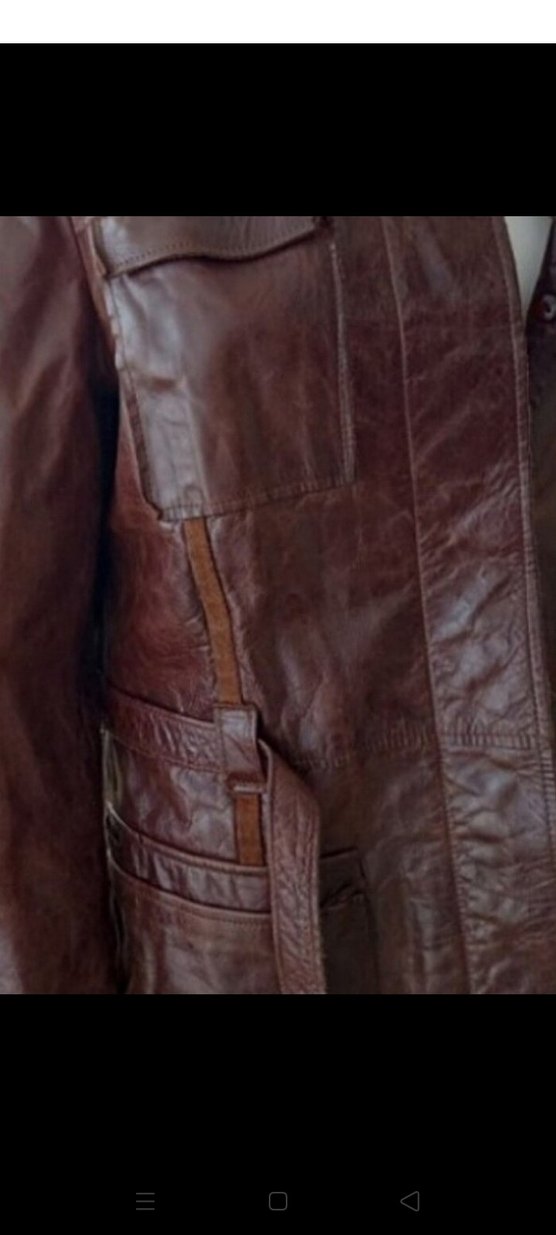 Deri Kemerli Uzun Kadın Ceket - Görsel 4