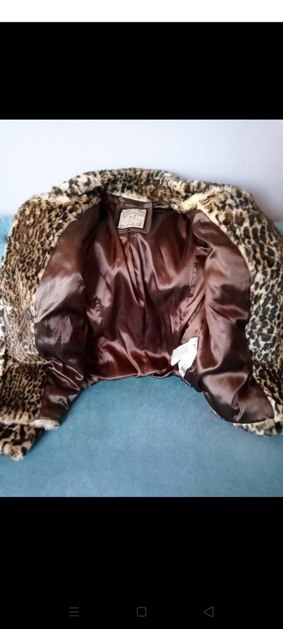 Leopar Desenli Uzun Suni Kürk - Görsel 4