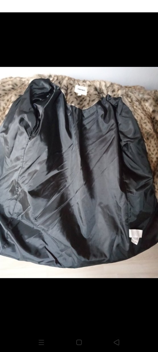 Leopar Desenli Kadın Suni Kürk Midi Kaban - Görsel 3