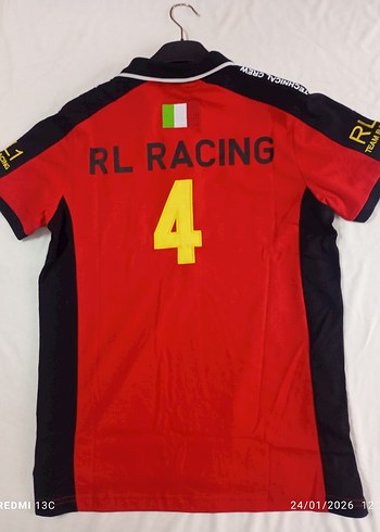 Kırmızı Baskılı Erkek Polo Tişört üst kalite - Görsel 2