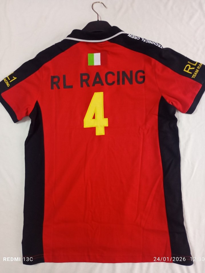 Kırmızı Baskılı Erkek Polo Tişört üst kalite - Görsel 2