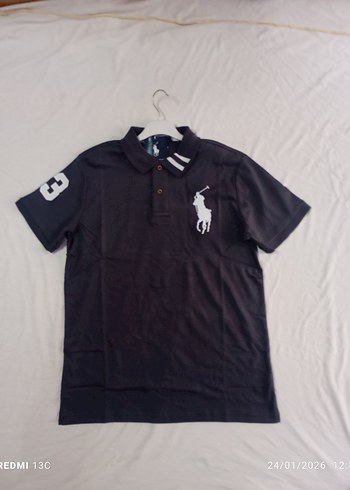 Beyaz Polo  ve siyah Yaka Erkek Tişört - Görsel 2