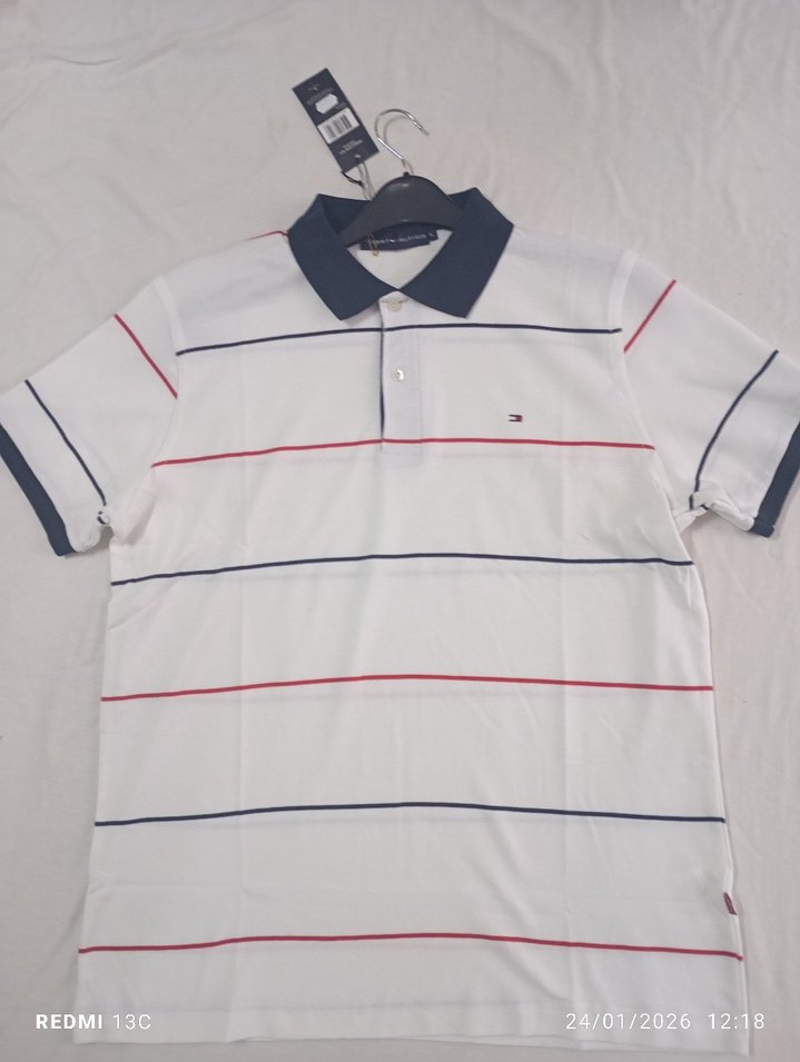 Kahverengi Çizgili Erkek Polo Tişört - Görsel 2