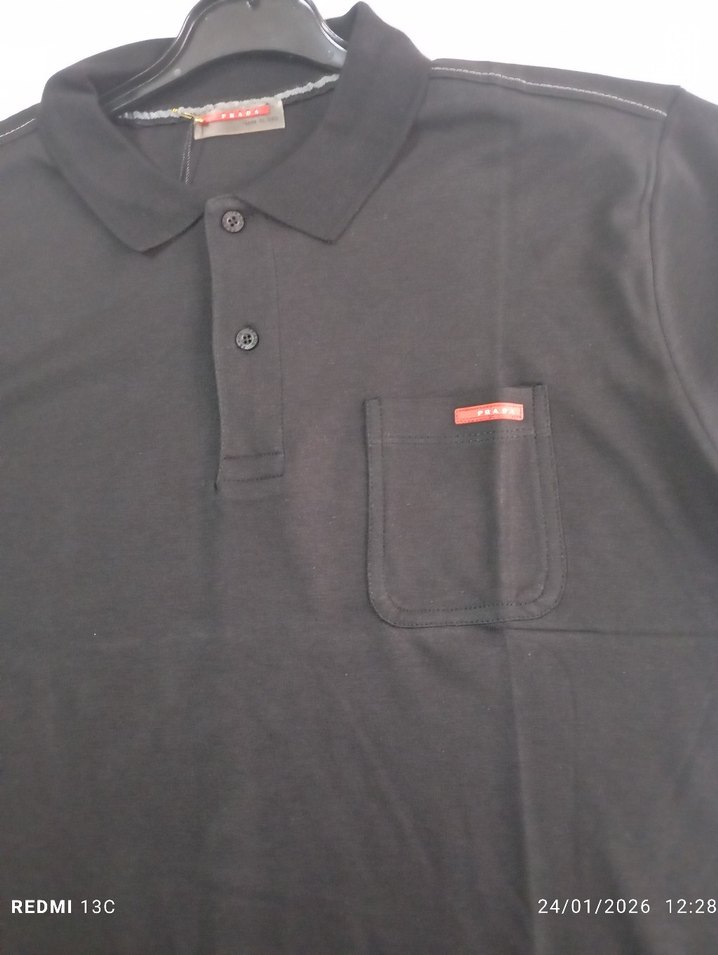 Siyah Erkek Polo Yaka Tişört cepli kalitee - Görsel 2