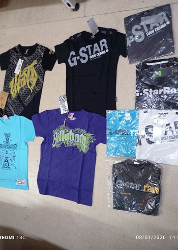 Mavi Baskılı Kız Çocuk Kısa Kollu Tişört - Görsel 9