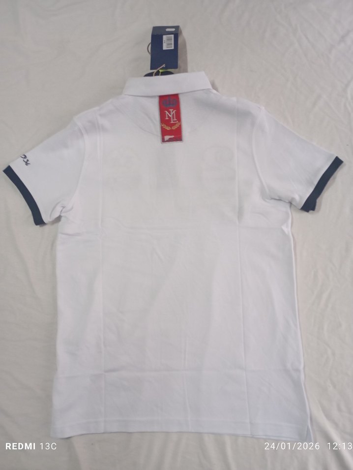Erkek Beyaz Kısa Kollu Polo Tişört - Görsel 2