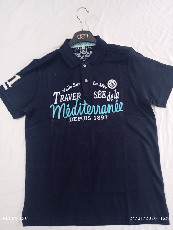 Düğmeli Siyah Erkek Polo Tişört - Görsel 3