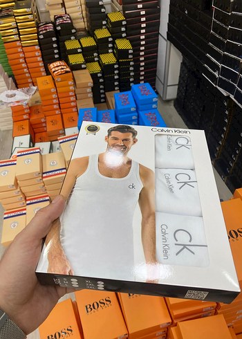 Calvin Klein Baskılı Siyah Erkek Atlet 3 lu paket group modeller - Görsel 4