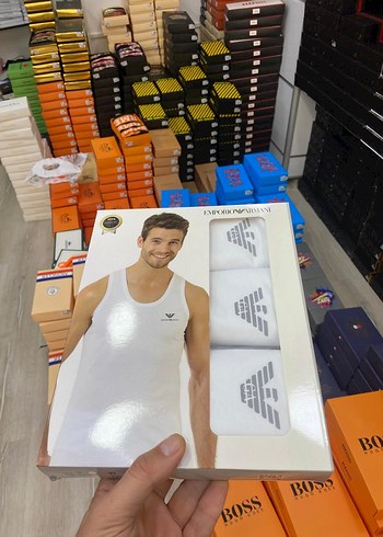 Calvin Klein Baskılı Siyah Erkek Atlet 3 lu paket group modeller - Görsel 5