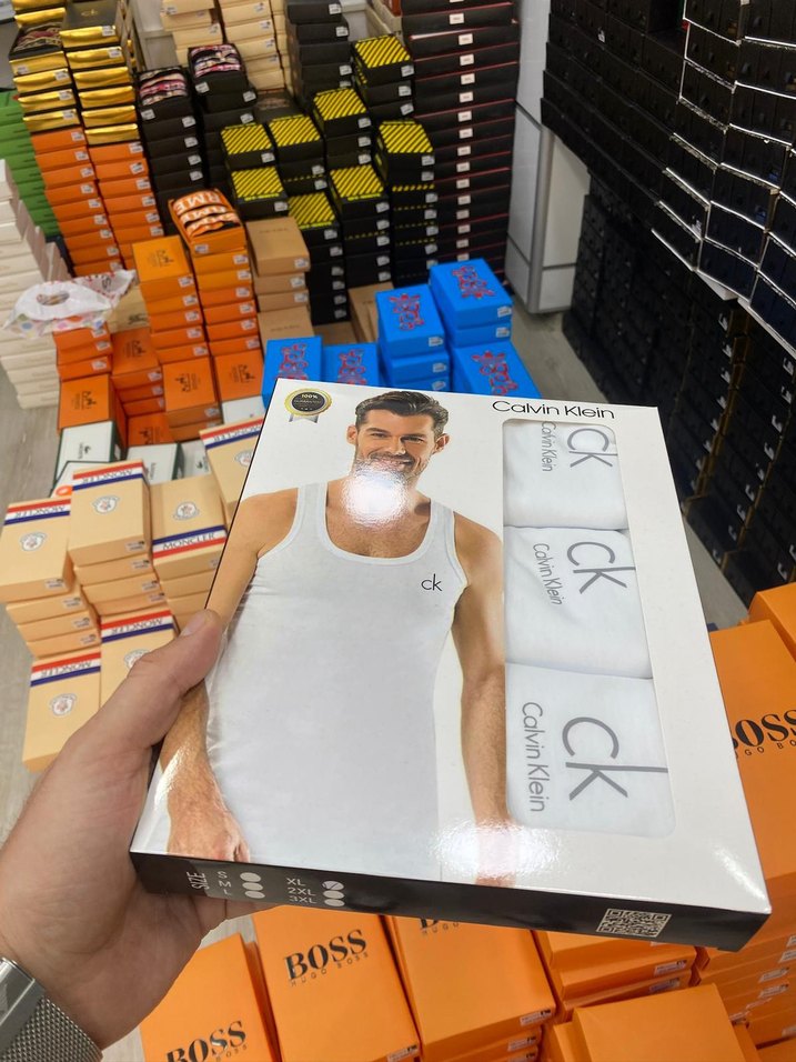 Calvin Klein Baskılı Siyah Erkek Atlet 3 lu paket group modeller - Görsel 4