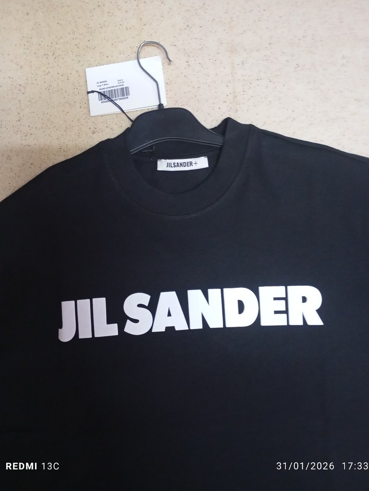 oversize Jil Sander Siyah Kısa Kollu Tişört s de xxl - Görsel 2