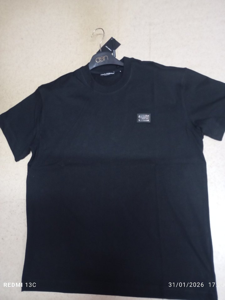 oversize dg Siyah Pamuklu Erkek Tişört - Görsel 2