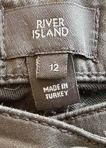 River Island Siyah Deri Kadın Pantolon /38 - Görsel 3