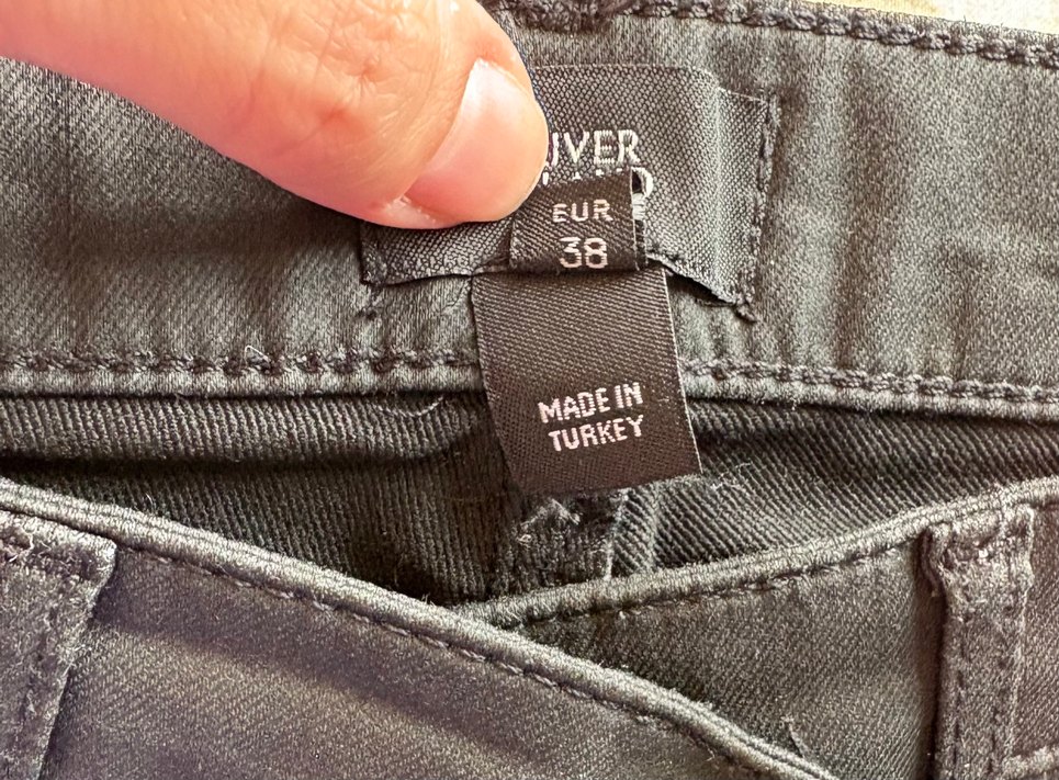 River Island Siyah Deri Kadın Pantolon /38 - Görsel 4