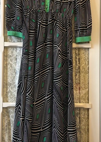 Polin Zebra Uzun Şık Elbise /38 - Görsel 2