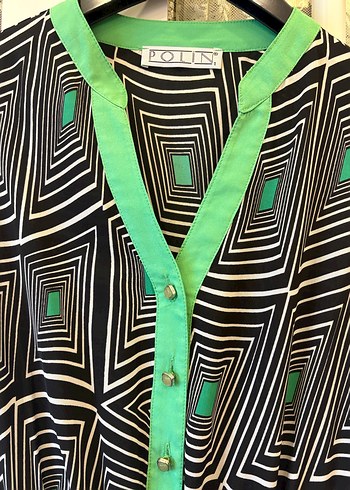 Polin Zebra Uzun Şık Elbise /38 - Görsel 3