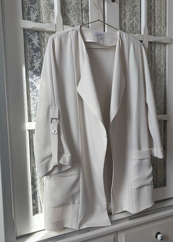 Beyaz Kadın Blazer Ceket - Görsel 3