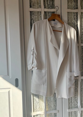 Beyaz Kadın Blazer Ceket - Görsel 5