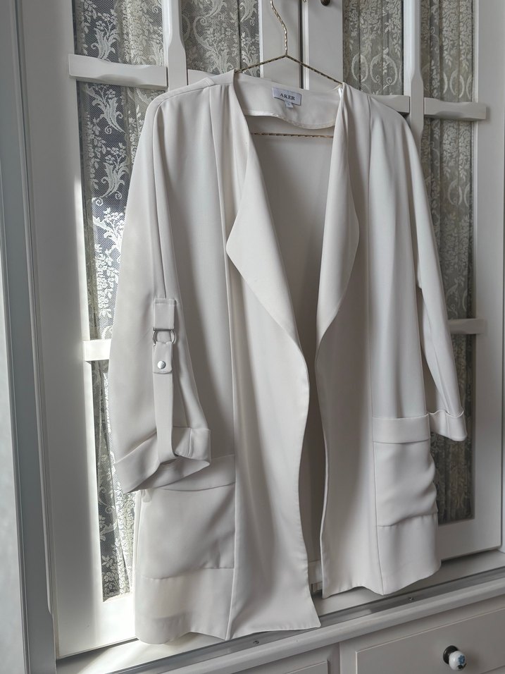 Beyaz Kadın Blazer Ceket - Görsel 3