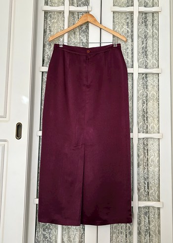 Mürdüm Uzun Drapeli Kadın Etek - Görsel 8