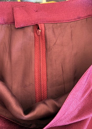 Mürdüm Uzun Drapeli Kadın Etek - Görsel 11