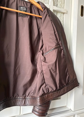 Kahverengi Deri Ceket/Mont - Görsel 10